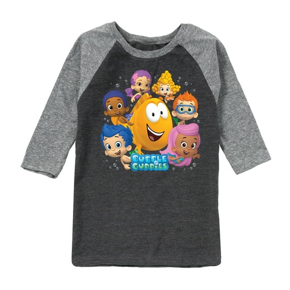 Bubble Guppies - Mr. Grouper And Guppies - Toddler And Youth Raglan Graphic T-Shirt