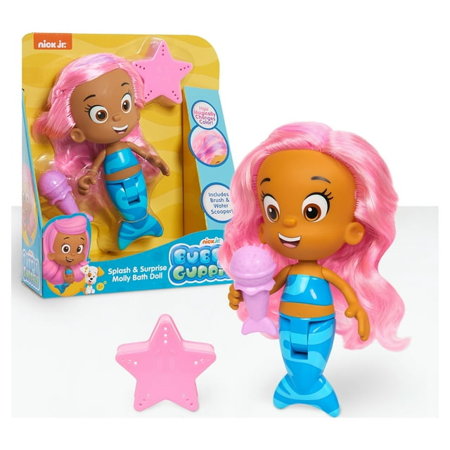 Bubble Guppies Splash and Surprise Molly Bath Doll,  Kids Toys for Ages 3 Up, Gifts and Presents