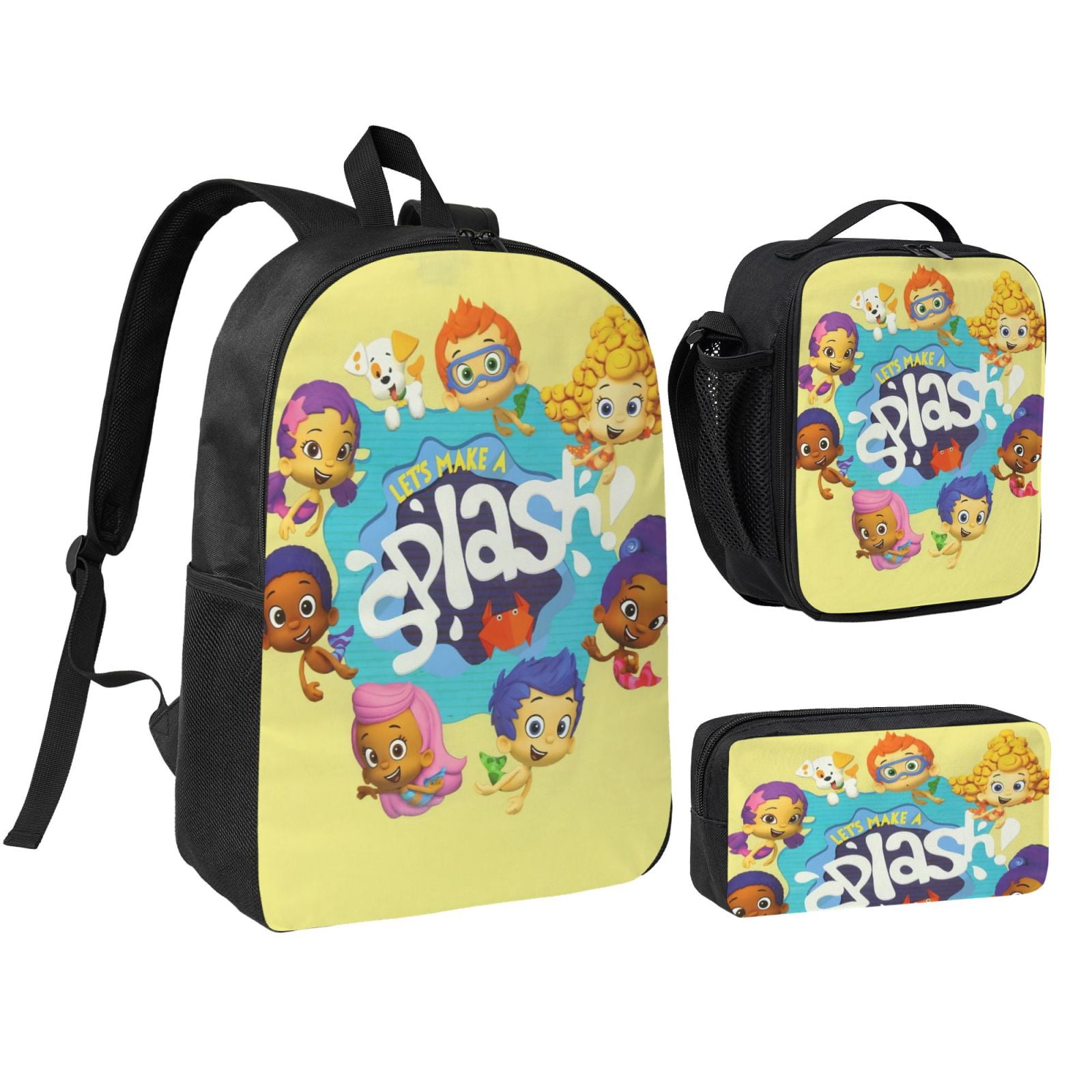 Bubble Guppies Three piece backpack set young backpack combination