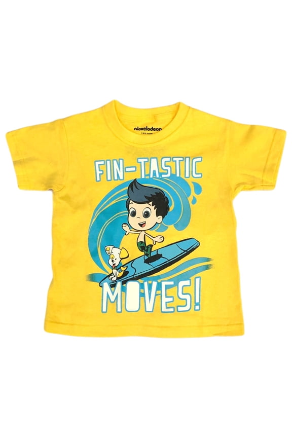 Toddler Boys Yellow Fin-Tastic Tee Shirt T-Shirt 4T