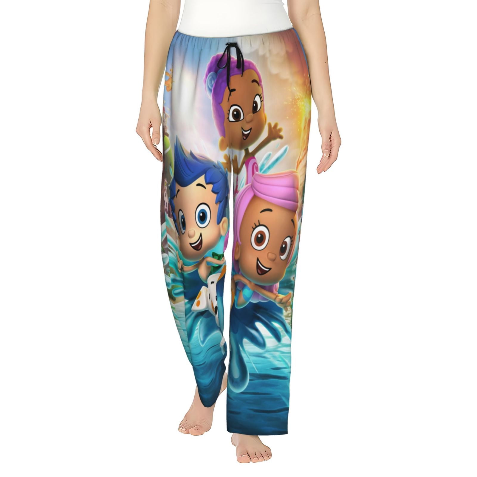 Bubble Guppies Women's Pajama Pants Funny All Over Print Adult Lounge ...