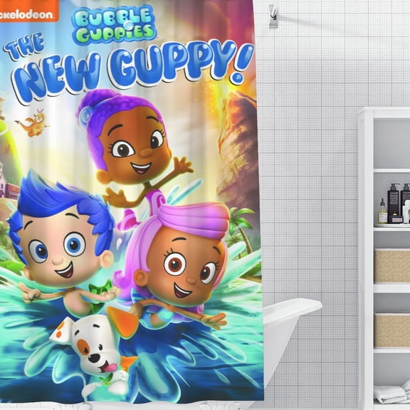 Bubble Guppies-theme Bathroom Shower Curtain Home Decor,Bath Curtains Durable Waterproof Bath Curtain , Adluts Girls Boys Bathroom Decor House Gifts 36x71inch90cmX180cm