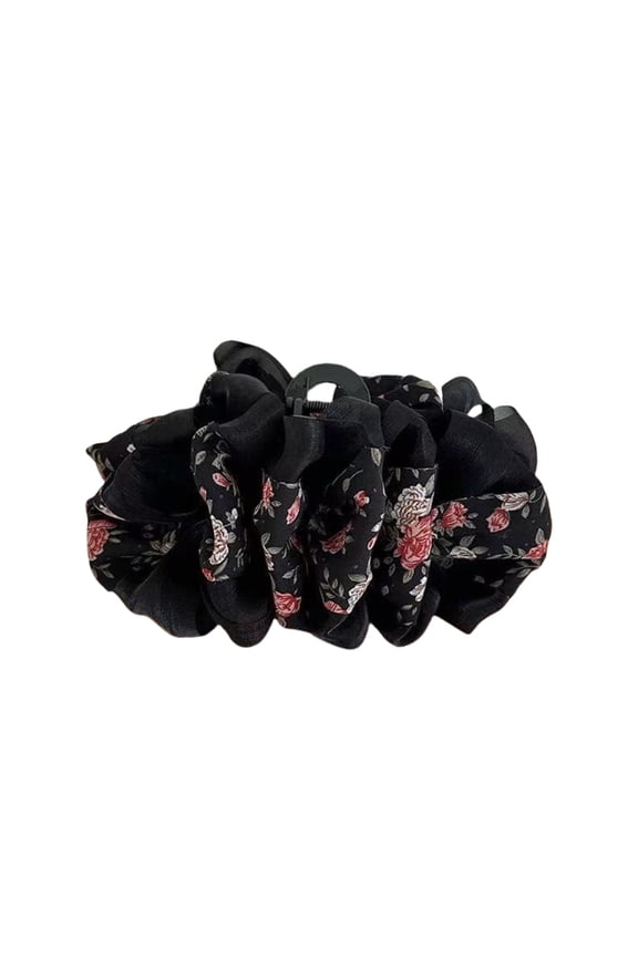 Bubble Hair Claw With Floral Prints Ideal For Parties Work And School