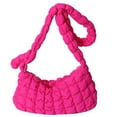 thumbnail image 1 of Bubble Hobo Bags for Women Bubble Tote Bag Cloud Shoulder Bag Hobo Bag Casual Purse Satchel Gift for Women - Rose Pink, 1 of 6
