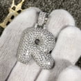 thumbnail image 1 of Bubble Initial Letters - .925 Sterling Silver - Rhodium (R), 1 of 1