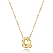 Bubble Initial Necklaces Dainty Gold Letter Necklace 14K Gold Plated Cute Name Choker Necklaces For Women Trendy Gold Personalized Jewelry Gift For Women[o6054]