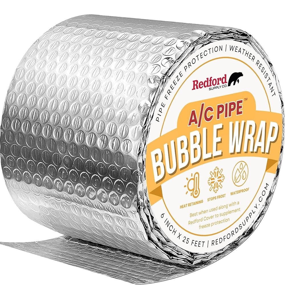 Bubble Insulation Wrap 6 In X 25 Ft Portable AC Insulation