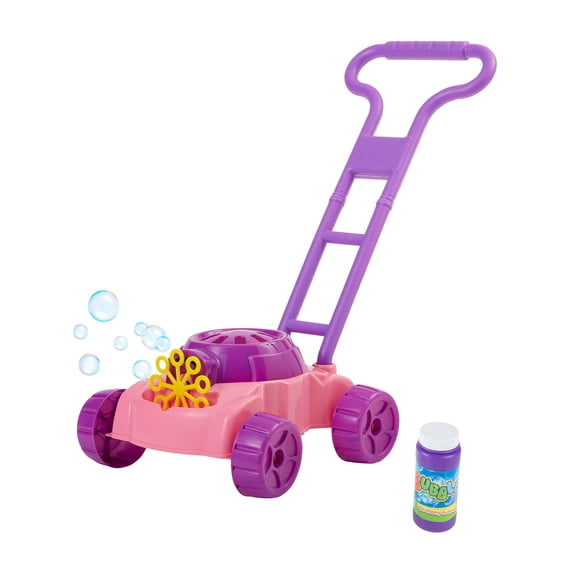 Bubble Lawn Mower – Push Lawn Mower with Bubbles for Toddlers by Hey! Play!
