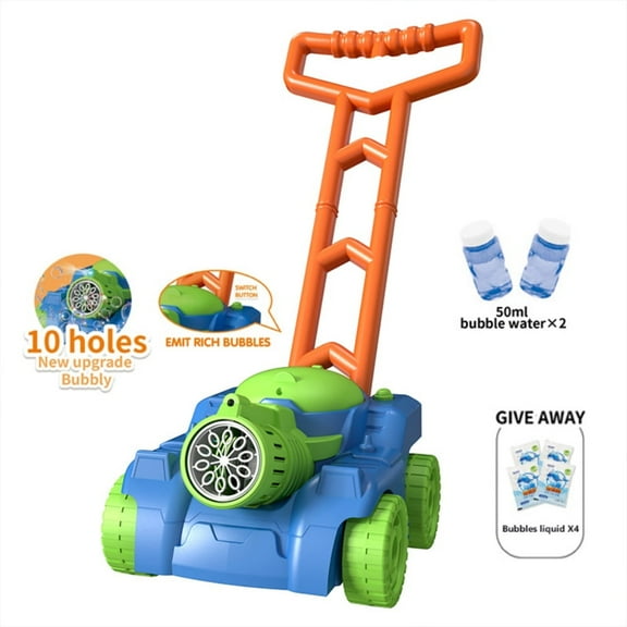 Bubble Lawn Mower Toddler Toys,Bubble Machine Outdoor Games,Bubble Blowing Push Toy for Age 3+ Birthday-Green