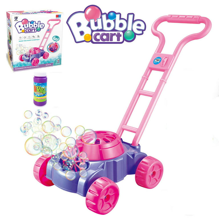 Pupu Pig Bubble Lawn Mower, Pink Bubbles Blower Machine for
