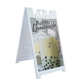 thumbnail image 1 of Bubble Lemonade 24" x 36" Double Sided A-Frame Sidewalk Sign Includes 2 Installed Decals Foldable Portable White Signicade Sandwich Board Refreshing Drinks Summer Specials Food Stalls, 1 of 6