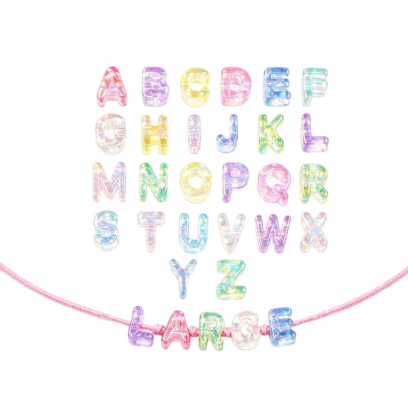 Bubble Letter Beads Chunky Acrylic Alphabet Beads with Big Horizontal Holes Jelly AB Finish Large Beads for Jewelry Making Keychains Bag Charms DIY Crafts Bracelets Necklace Shoelaces Decorations