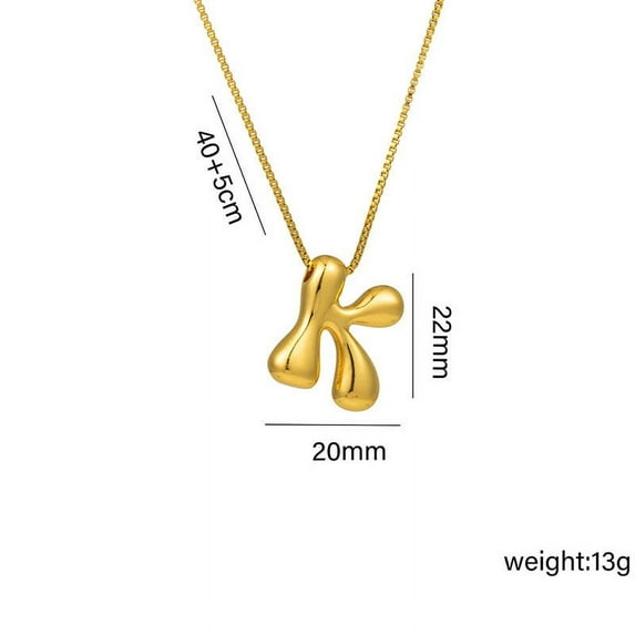 Necklace Gold,Initial Necklaces for Women,Trendy Necklace Gold Plated Dainty Necklace Chunky Gold Initial Pendant Necklace Jewelry for Women Gifts