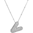 thumbnail image 1 of Bubble Letter Necklace Gold Initial Necklaces for Women - 14K Plated Chunky Necklace Dainty Jewelry for Women A-Z, 1 of 12