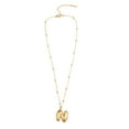Bubble Letter Necklace Golden Initial Necklace For Women Girls Gold