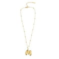 Bubble Letter Necklace Golden Initial Necklace For Women Girls Gold