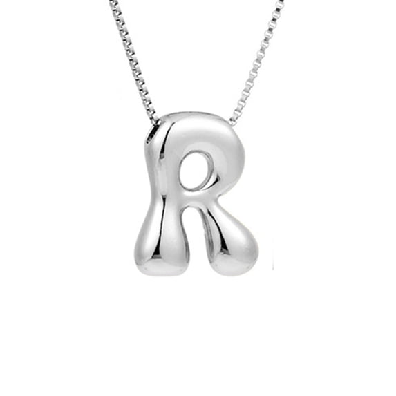 Bubble Letter Necklace Initial Necklaces for Women Name Necklace Personalized Bubble Pendant Necklace Dainty Necklaces Trendy Jewelry Gift