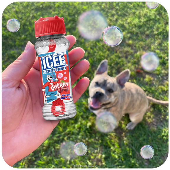 Bubble Lick ICEE Flavored Bubbles 4 Pack Red Cherry Blue Raspberry for Kids Families USA Made