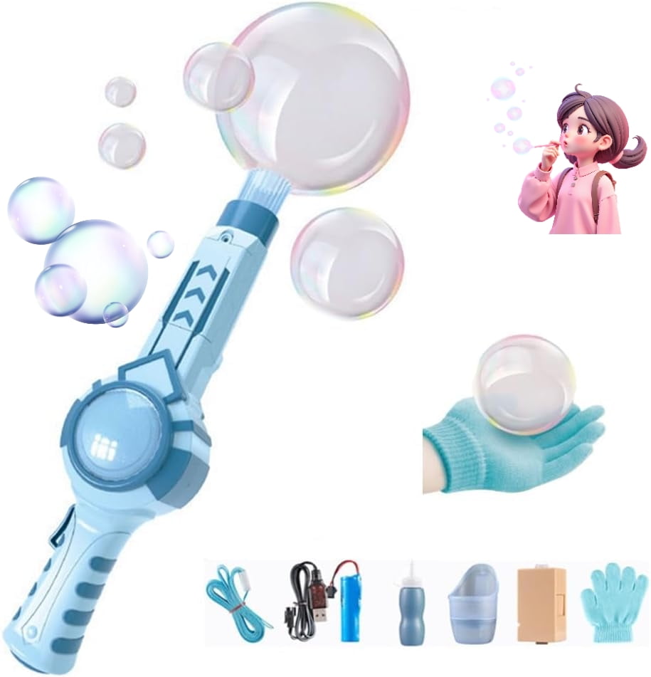 Smoke Bubble Machine - Macchina per bolle di sapone, con elastico colorato, per feste, con effetto fumo, leggera - Giochi e Prodotti per l'Età Evolutiva