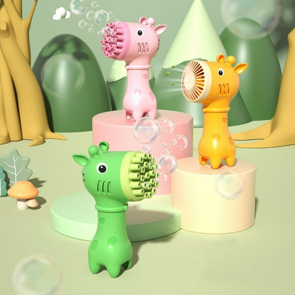 Bubble Machine 23 Hole Automatic Bubble Blaster with Solution Giraffe Shape Battery Operated Outdoor Toys for Birthday Party Beach Pool Summer by PALIFEUR