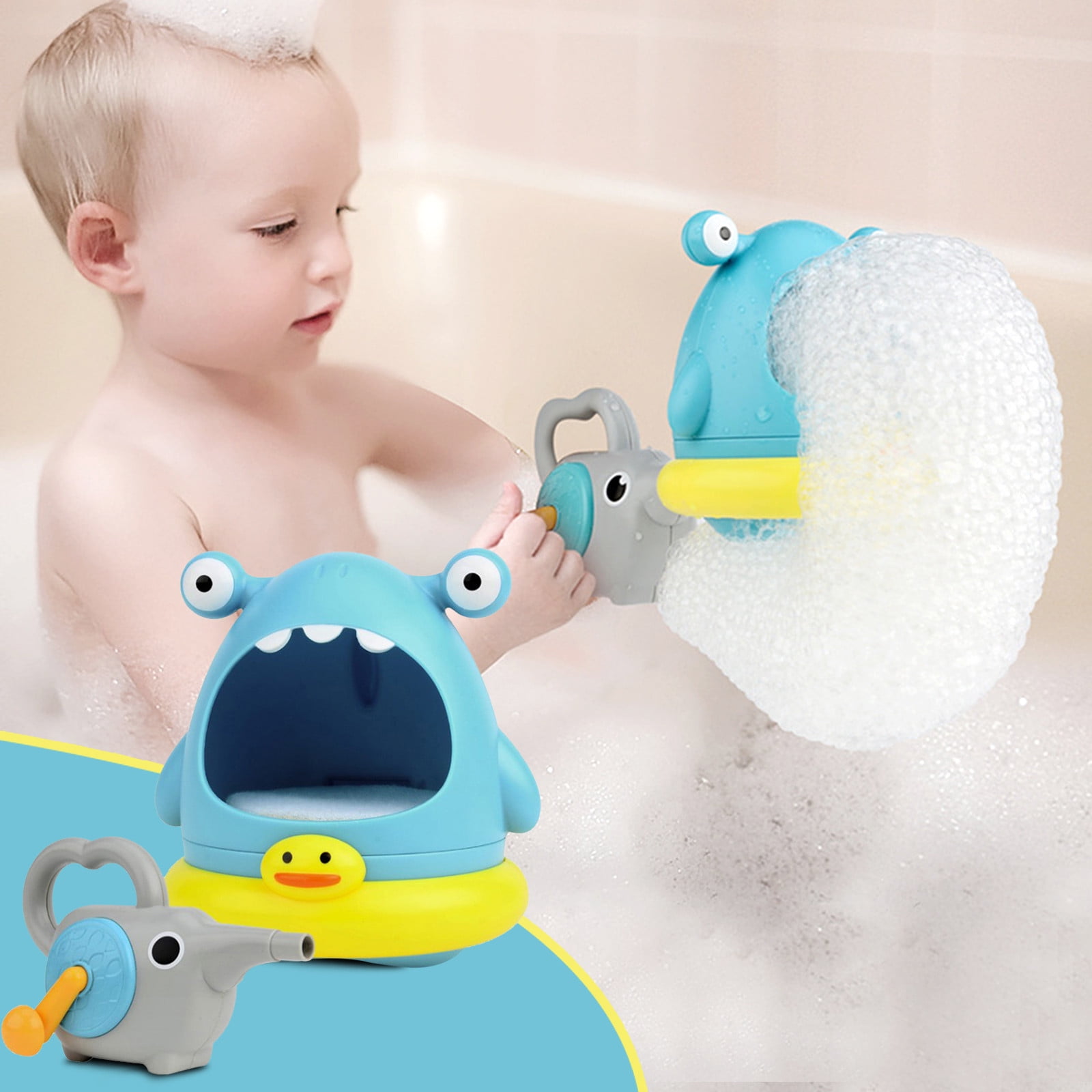 Bubble Machine Baby Bath Toy Bubble Maker With Blowpipe Blower