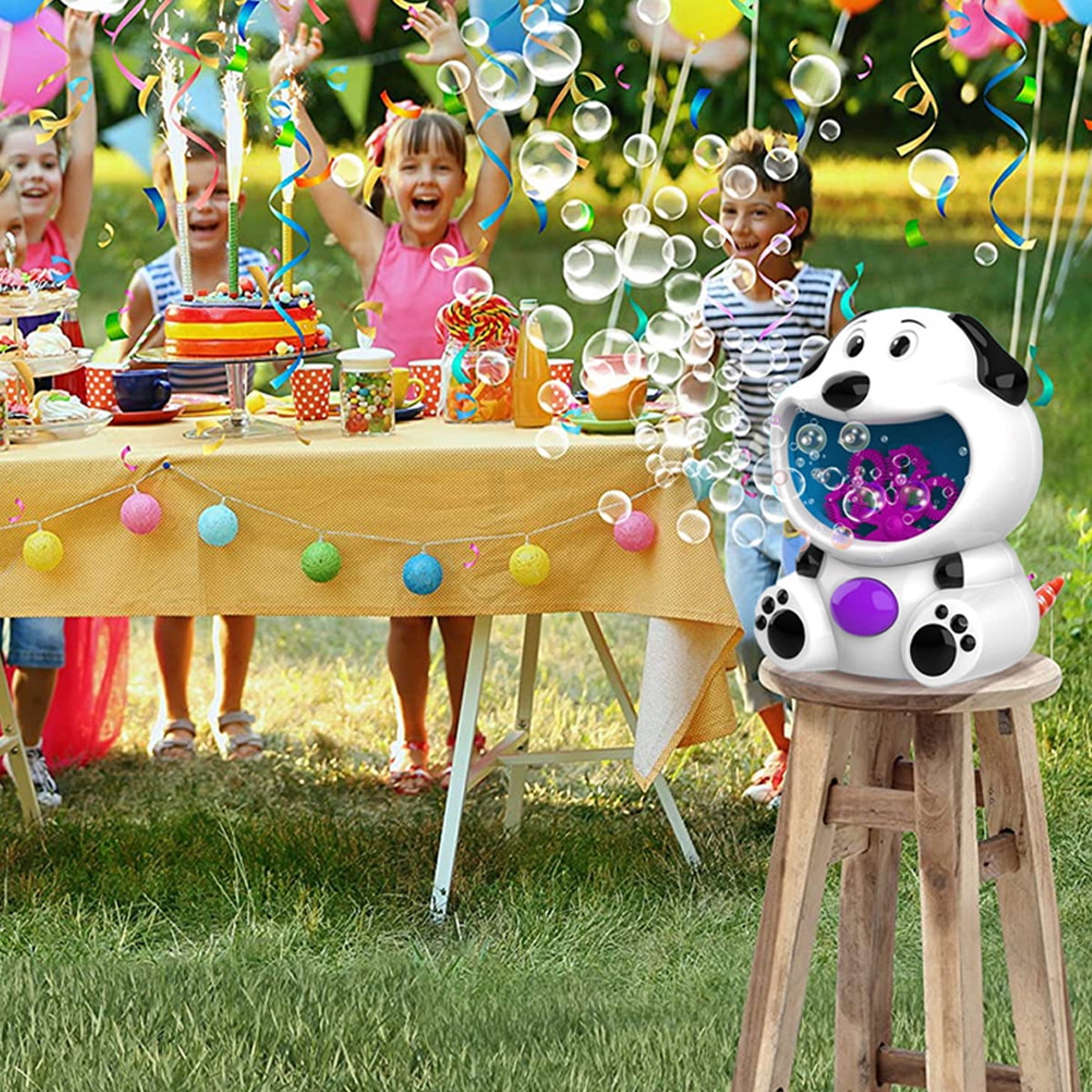 Bubble Machine Dog Bubble Blower for Kids, Automatic Bubble Maker