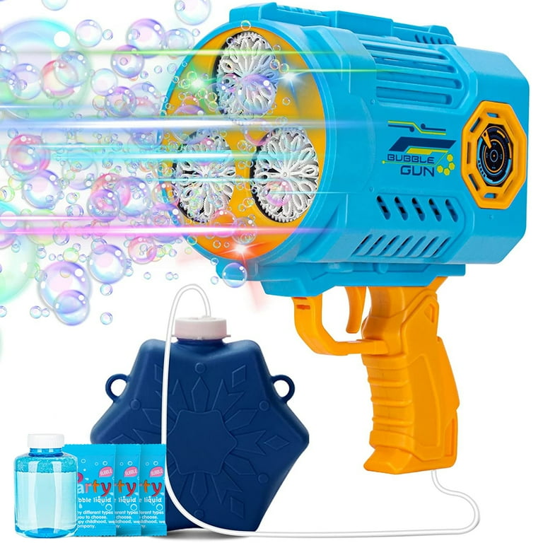 Bubble Machine Gun, Rechargeable Bubble Maker with LED Light, Bubble Gun  with Lights for Wedding Summer Party Outdoor, Best Gift for Adults Boys  Girls