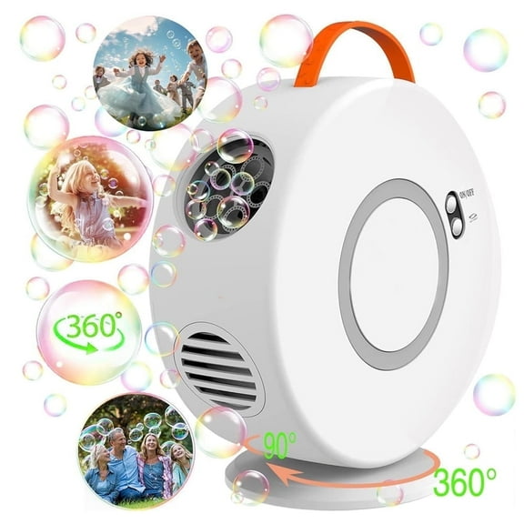 Bubble Machine for Kids,Automatic Bubble Blower Rechargeable, Auto Rotatable Portable Bubble Maker Electric Bubbles Toy,Electric Bubbles Toy for 3 4 5 Year Old,Outdoor Wedding Party Gifts