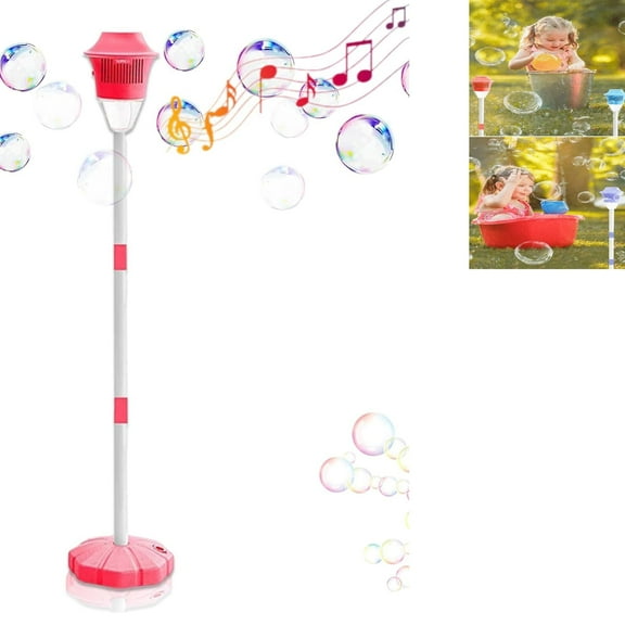 Bubble Machine Stand,Bubble Machine Battery Operated,Torch Bubble Machine, 2025 New Bubble Machine Automatic Bubble Blower Plug-In, Outdoor Battery Operated Bubble Maker Machine With Lights And Music
