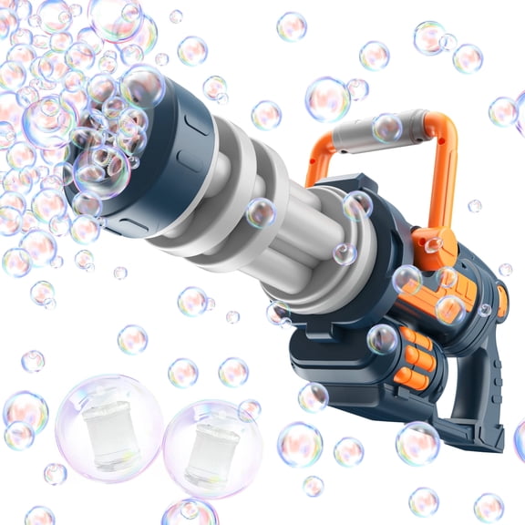 Bubble Machine Toy with Lights and Sound FX, Automatic Bubble Gun, Perfect Summer Toy Gifts for Toddlers 3 4 5 6