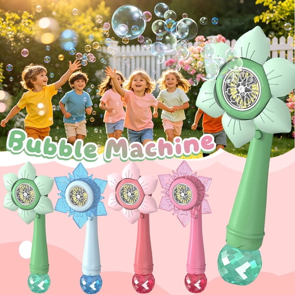 Bubble Machine Wands Kids Toys, Bubble Machine Rechargeable Bubbles LED Light Outdoor Toys for Girl Boy Toddler Party Wedding, Gift for Birthday Childrens Day Valentines