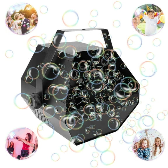 Bubble Machine, Imountek Automatic Bubble Blower, Portable Bubble Maker for Outdoor Indoor Party Birthday (Black)