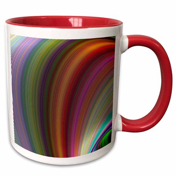 3drose, Bubble Magic - Abstract Fractal Fantasy Sky Design, 11oz Two-tone Red Mug
