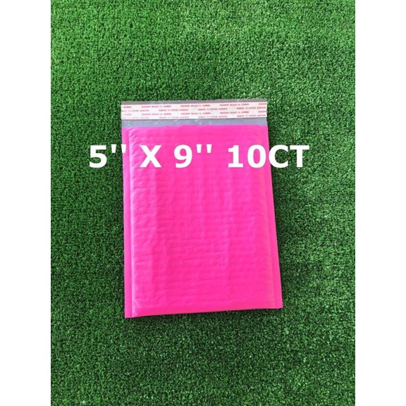 Bubble Mailer 5 x 9 Padded Envelopes Pink Color Quantity 10
