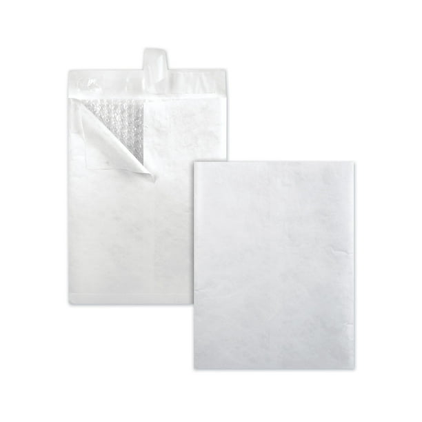 Bubble Mailer of DuPont Tyvek, #2E, Air Cushion, Redi-Strip Adhesive Closure, 9 x 12, White, 25/Box Bubble Mailer of DuPont Tyvek, #2E, Air Cushion, Redi-Strip Adhesive Closure, 9 x 12, White, 25/Box