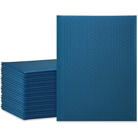 Bubble Mailers 10.5x16 Inch Navy Blue 25 Pack Poly Padded Envelopes Large #5 Mailing Packages Opaque Packaging Postal Self Seal Adhesive Waterproof Boutique Shipping Bags for Clothes