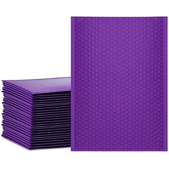 Bubble Mailers 10.5x16 Inch Purple 25 Pack Poly Padded Envelopes Large #5 Mailing Packages Opaque Packaging Postal Self Seal Adhesive Waterproof Boutique Shipping Bags for Clothes