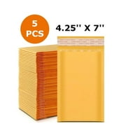 Bubble Mailers 4 x 7 Sealed Padded Envelopes Yellow Quantity 5 Giftday777 Brand