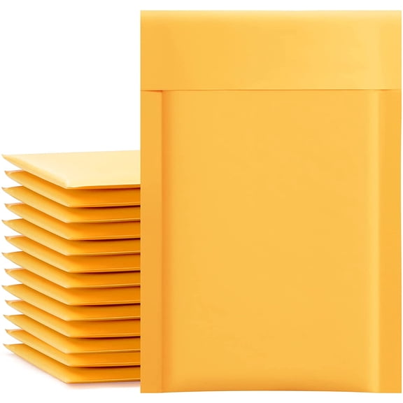 Bubble Mailers 4x8 Inch Yellow 100 Pack Kraft Padded Envelopes Small Business Mailing Packages Opaque Self Seal Boutique Shipping Bags Mailer Shipping Envelopes Bubble Mailer