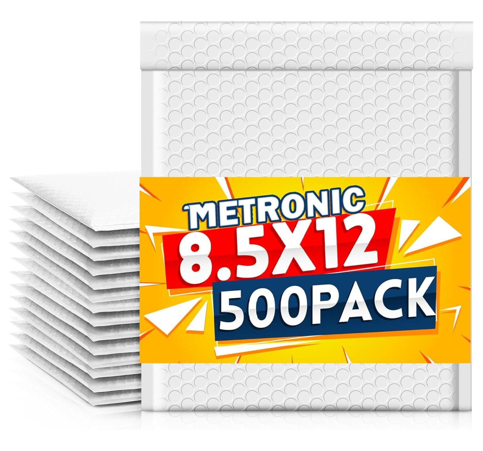 Bubble Mailers 8.5x12 500 Pack White Bubble Mailers Waterproof Thick