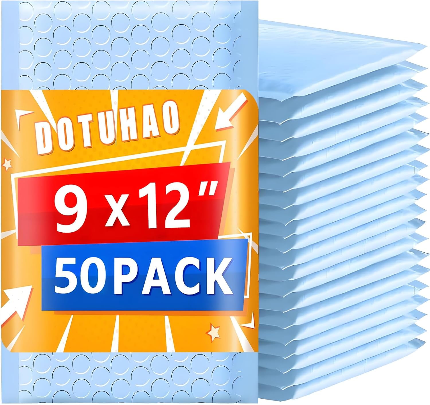 Bubble Mailers - 9 X 12 Inch - 50 PCS Padded Envelopes, Blue Mailing Envelopes Bubble Padded, Envelope for Clothes Makeup Supplies (Blue, 50 PCS)