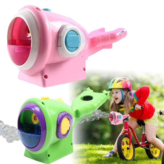 Bubble Maker for Student, Automatic Bubble Maker, Bubble Blower Machine for Student Bike, Green Luminous Light-Up Bubble Unit, Hands Free Operation While Cycling, Great Outdoor
