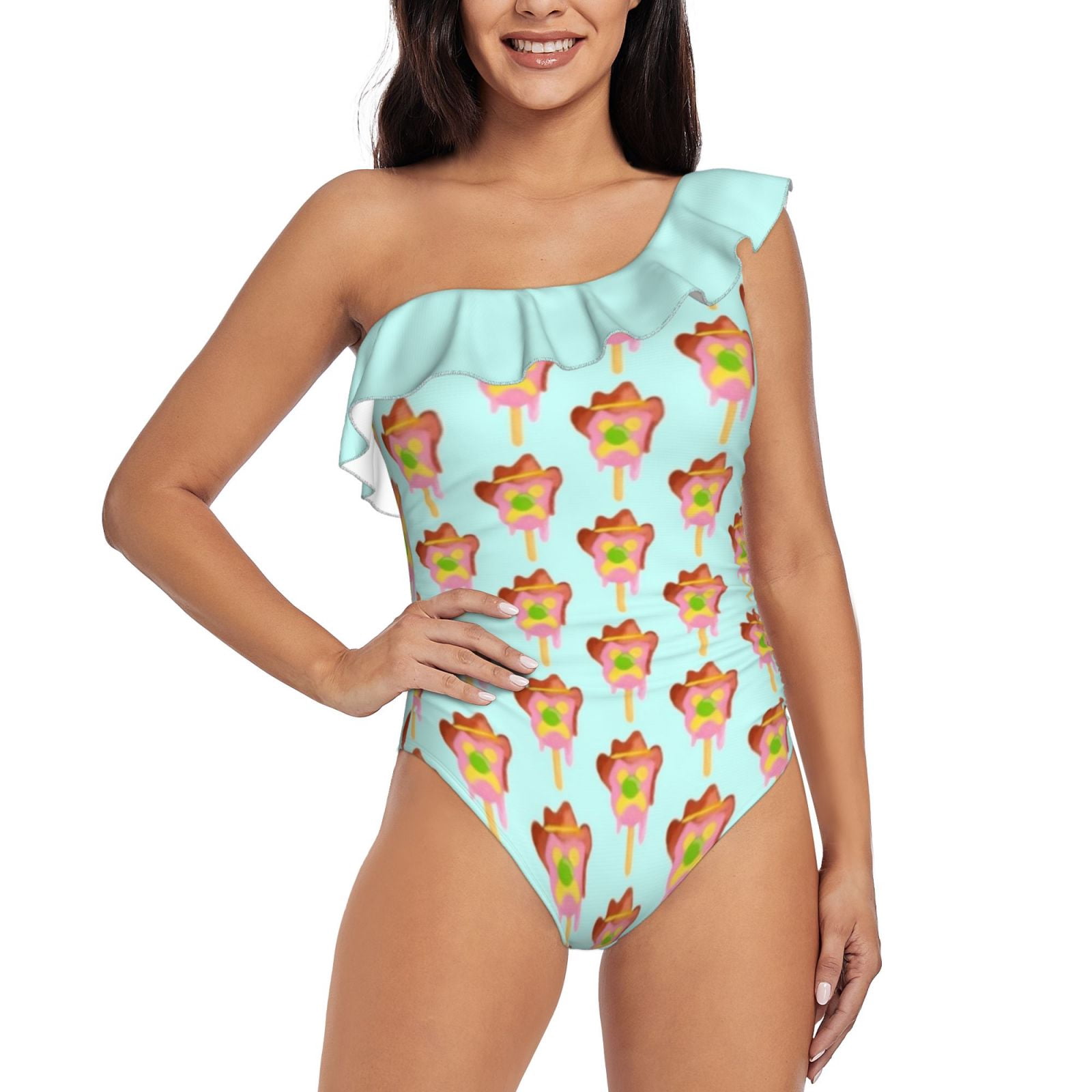 Pink Colorful Bubble Swimwear