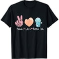 thumbnail image 1 of Bubble Peace Love Boba Tea T-Shirt, 1 of 4