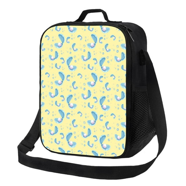 Bubble Pearl Clam Insulated Lunch Bag Reusable Backpack Shoulder Tote ...
