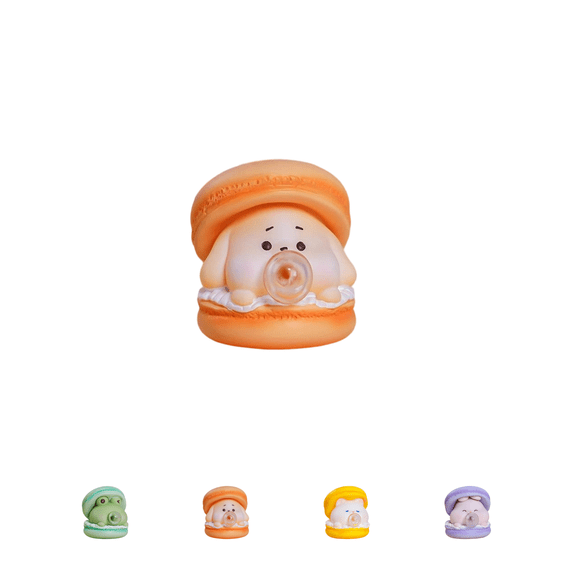 Bubble Pinch Le Macaron Pendant Squishy Toys for kids,Squishy Toys for Stress Relief, Super Soft Squeeze Fidget Toys,Funny Easter Gag Gift & Coworker Birthday Present Saffron