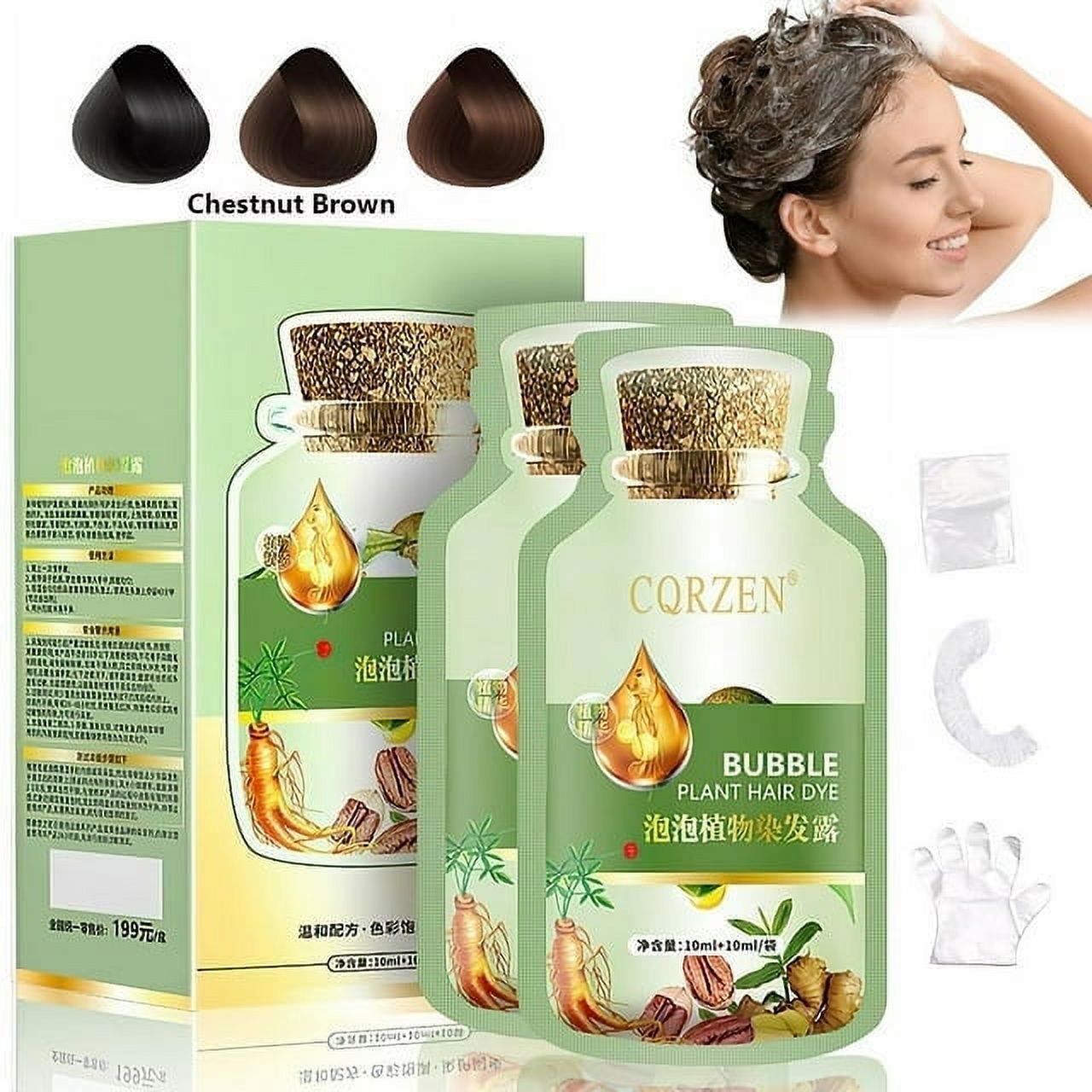 Hairs Color Plant Dazzle Bubble Hairs Dye Color Mask White Hair Water