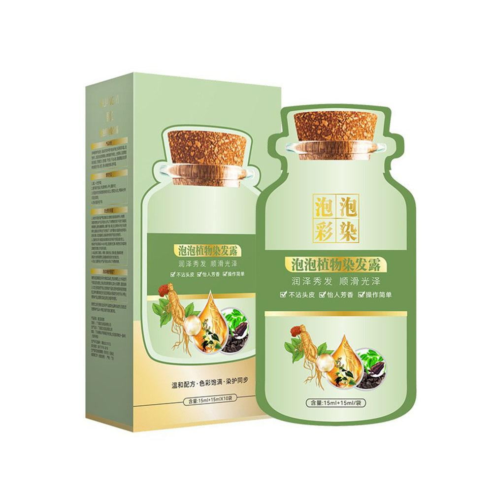 Bubble Plant Hair Dye Shampoo 180ml New Botanical Based Instant Hairs