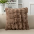 thumbnail image 1 of Bubble Plush Pillowcase Soft Velvet-Feel Stress Relief Lumbar Cushion Cover 17x17 inch for Sofa Bed Living Room Machine Washable Coffee Brown, 1 of 3