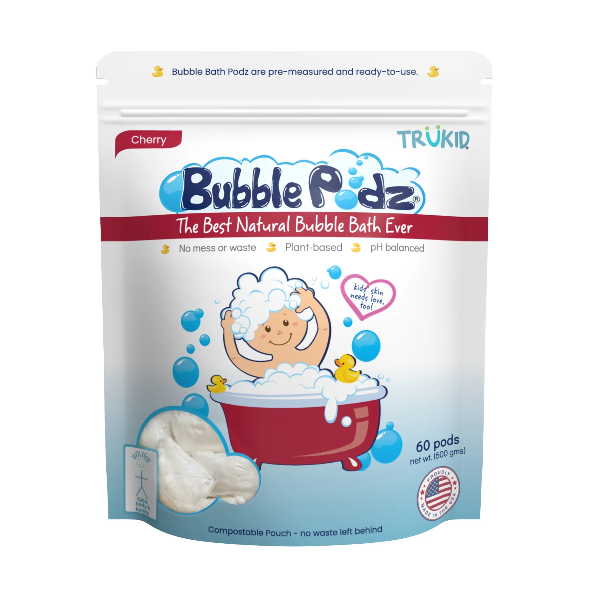 Bubble Podz Cherry Scented Bubble Bath